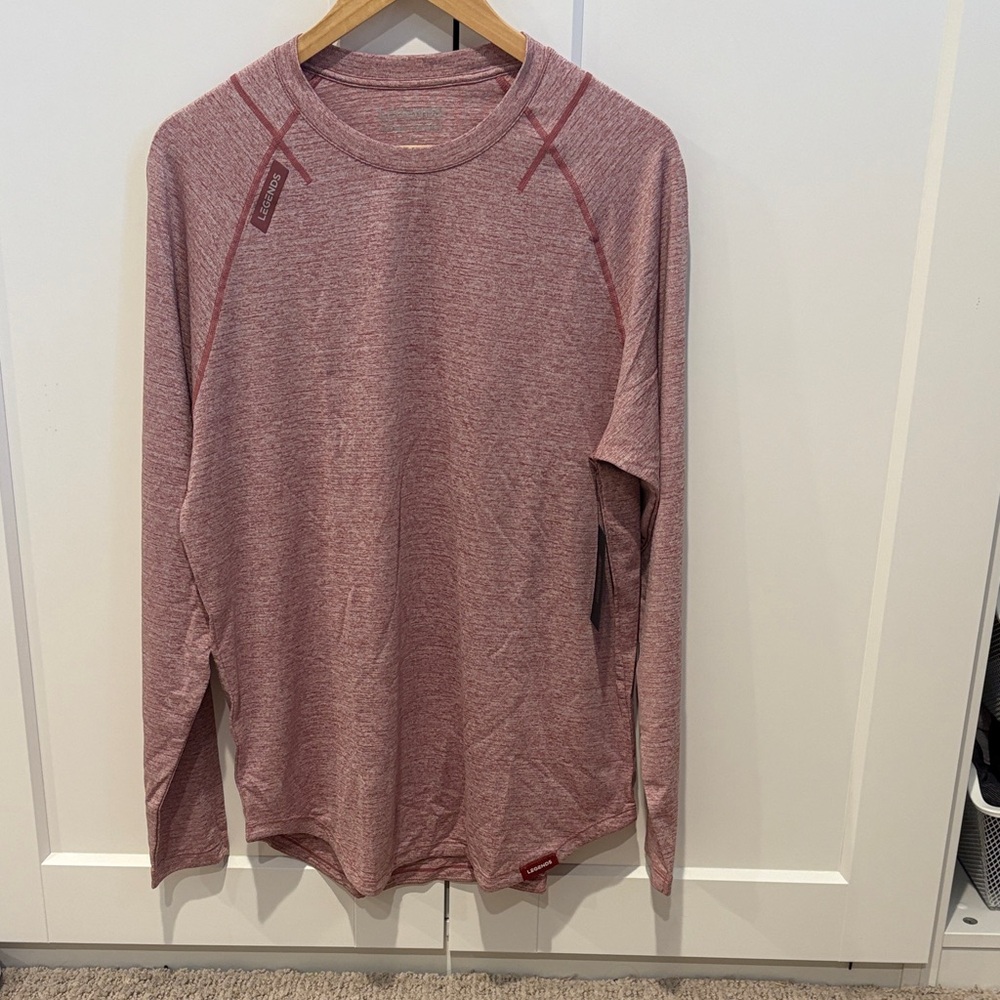 Legends Men’s Long Sleeve Large Red/Maroon Athletic Tee